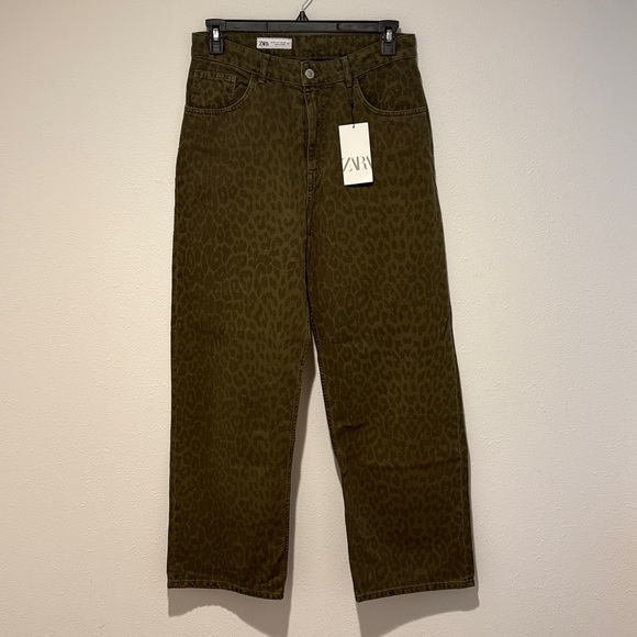 NWT Zara Leopard Print Trousers - Picture 1 of 4